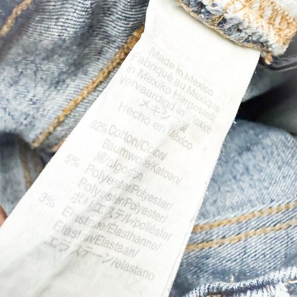 Madewell Dark Wash Tapered Skinny Denim Jeans Fade Distressed Size 32 x 34 - Picture 7 of 8